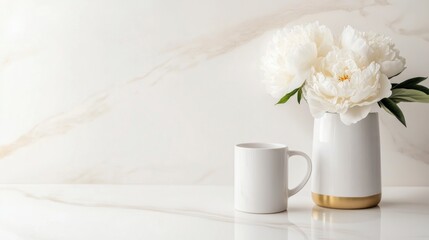 Fototapeta premium Minimal home interior,bright kitchen with wooden wall and counter.