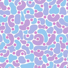 Trendy abstract seamless pattern in blue and ily colours