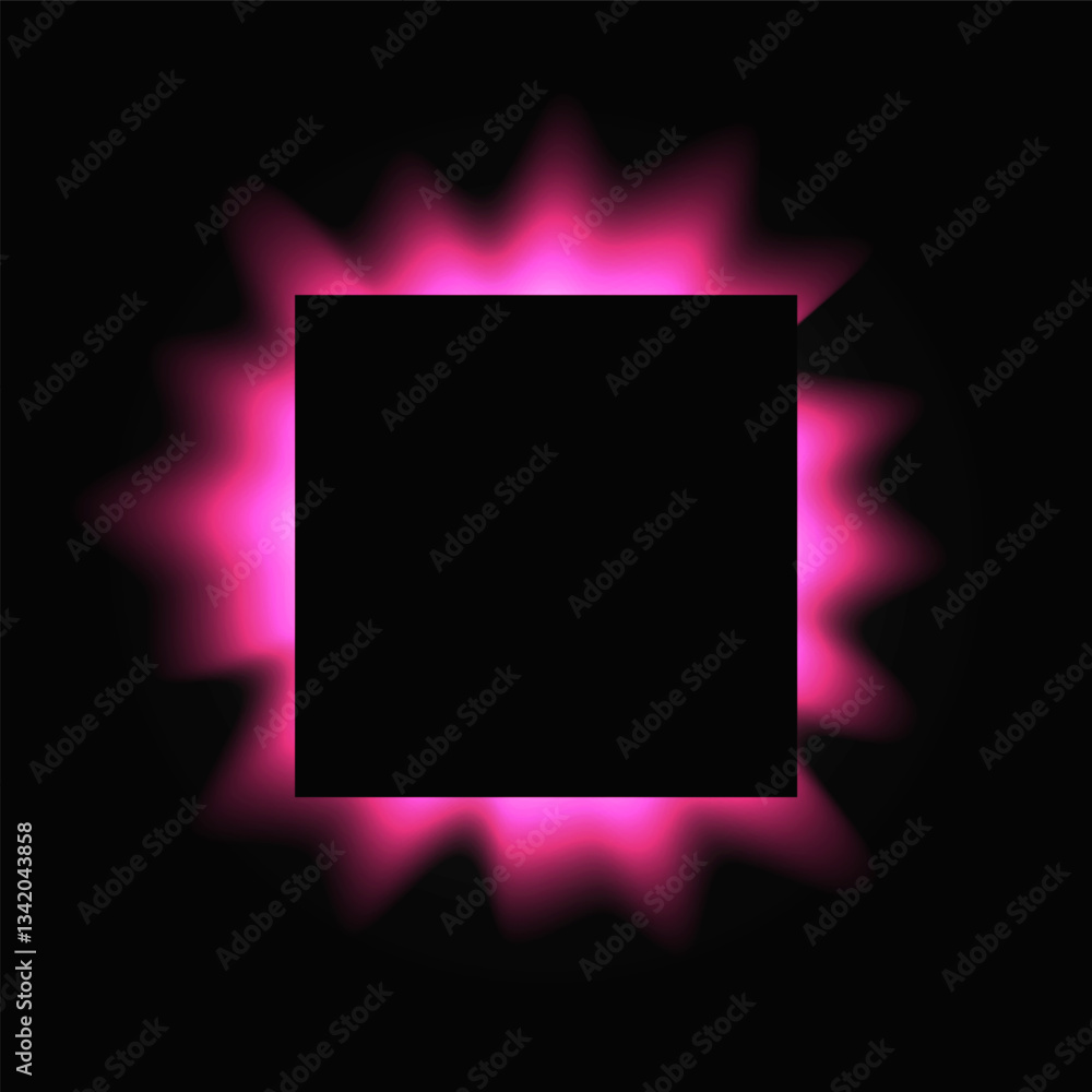 Poster square illuminate light frame with color gradient