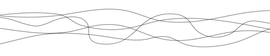Thin curved wavy lines