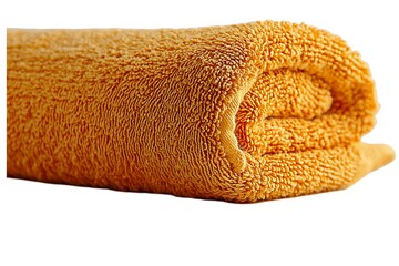 A high-end cotton towel with a soft texture, spotlighted, isolated on white background