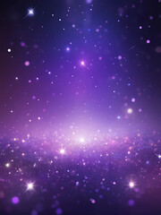 Obraz premium Enchanting Purple Bokeh Background with Sparkling Stars and Glowing Light