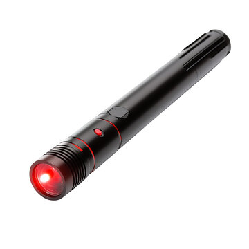 Laser pointer, on a transparent background.