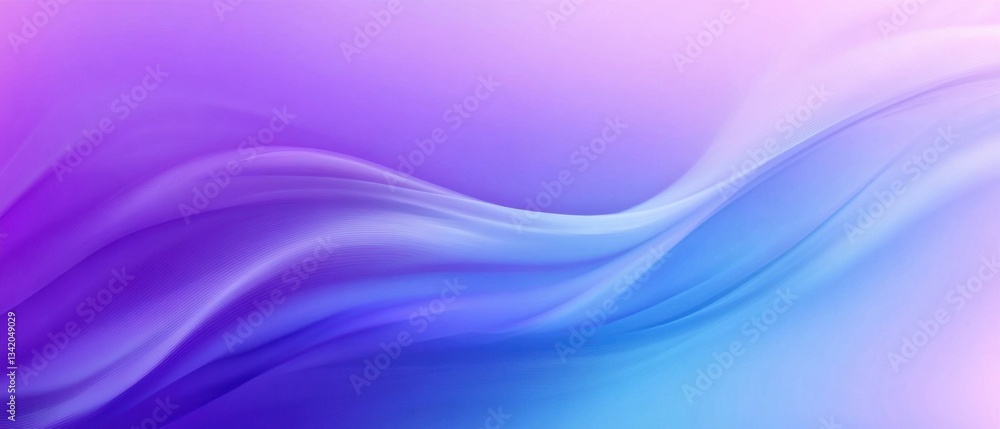 Aufkleber abstract flowing gradient background with smooth wave pattern in shades of purple and blue, creating