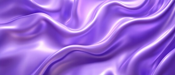 Obraz premium Abstract flowing purple satin fabric background with soft folds and smooth texture for elegant design and luxurious feel