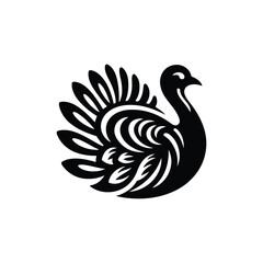 thanksgiving turkey vector silhouette illustration