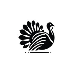 Fototapeta premium thanksgiving turkey vector silhouette illustration