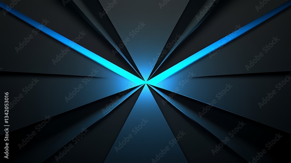 Poster The image is a black and blue design with a blue line that runs through the center. The blue line is the main focus of the image, and it is the most prominent element
