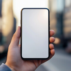 hand holding a mobile phone