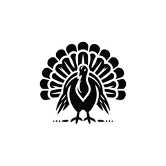 thanksgiving turkey vector silhouette illustration