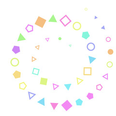 Colorful geometry spiral background.