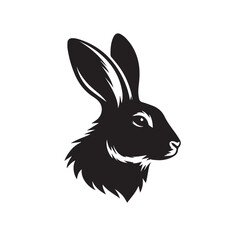 Cute fluffy rabbit vector illustration isolated on white background