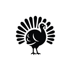 thanksgiving turkey vector silhouette illustration