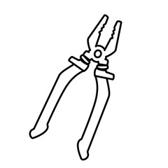 pliers icon, simple flat style, illustration, logo sign symbol pictogram template, for ui or ux isolated on white for mobile app, editable