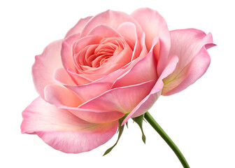 pink rose isolated on white