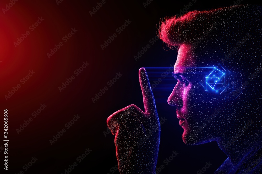 Poster innovative medical concept within a laboratory setting featuring a scientist in action
