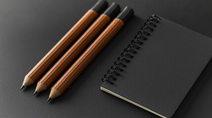 Dark Stationery on Dark Surface