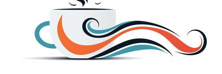 Naklejka premium Cup of tea icon designed soft pastel colors and slight imperfections offering a playful and handmade appearance