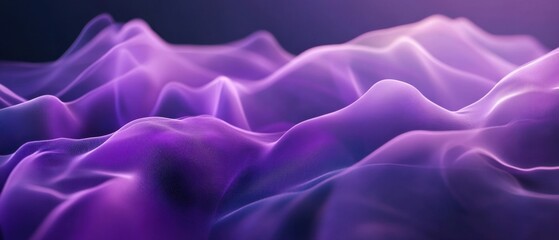Obraz premium Abstract purple flowing waves background with smooth gradient and subtle light, creating a modern and elegant design for technology and science