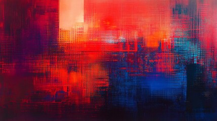 Abstract Red And Blue Digital Art Background