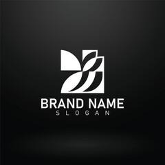 Abstract logo icon design template for business logo with vector icon illustration design on the Black Glossy background