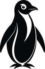 Penguin Silhouette Vector Design, Cute Penguin Icon