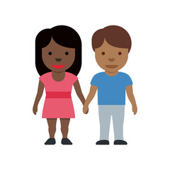 Holding Hands (Interracial Heterosexual Couple)
