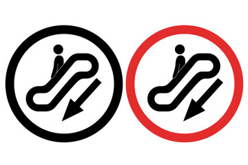 Escalator Moving Down Icons