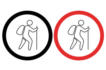 Hiking Trekking Walk Icon