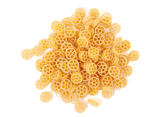 Dry Wagon Wheel Pasta Isolated on a White Background © pamela_d_mcadams