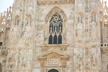 Milan Cathedral (Duomo di Milano) bathed in morning light, Milan, Lombardy, Italy
