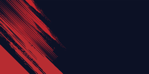 Red halftone dots blue color pattern gradient grunge texture background. Dot pop art comic sport style  sport background