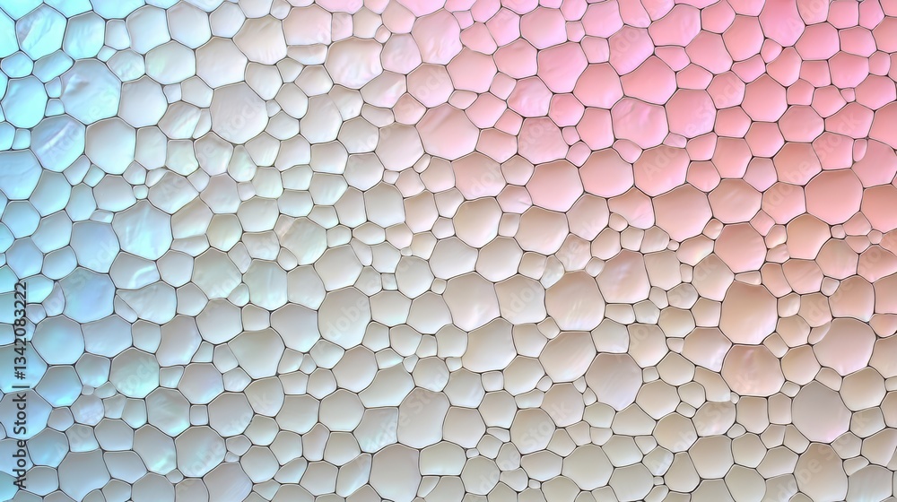 Aufkleber Vibrant and colorful background made up of numerous small white and pink dots. The dots are scattered throughout the background, creating a visually interesting and dynamic composition
