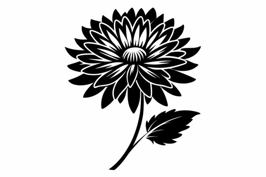 black and white flower on white background clip art preview