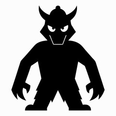 Vector illustration of mascot silhouette