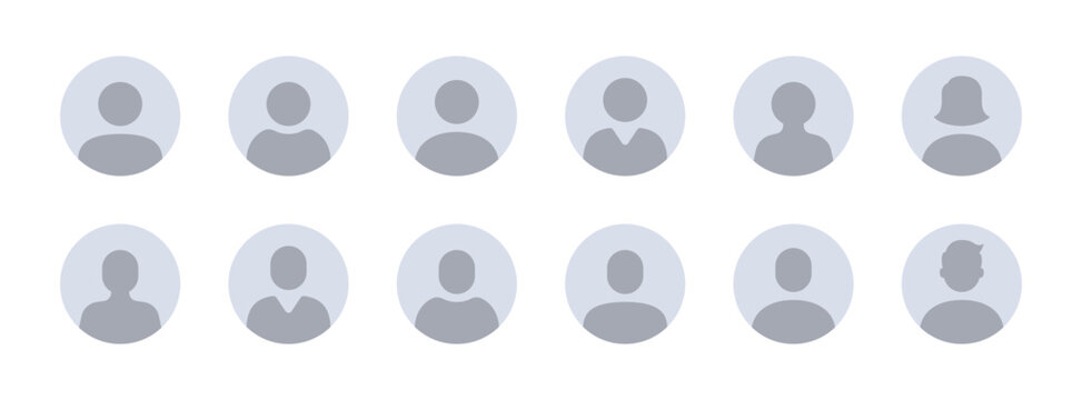 User avatar icon vector illustration. Login photo placeholder. Man, woman or genderless.