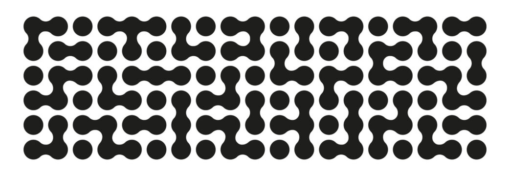 Abstract point metaball dot pattern background vector illustration. Geometric bubble shape texture.