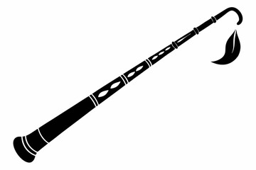 didgeridoo line art silhouette vector illustration