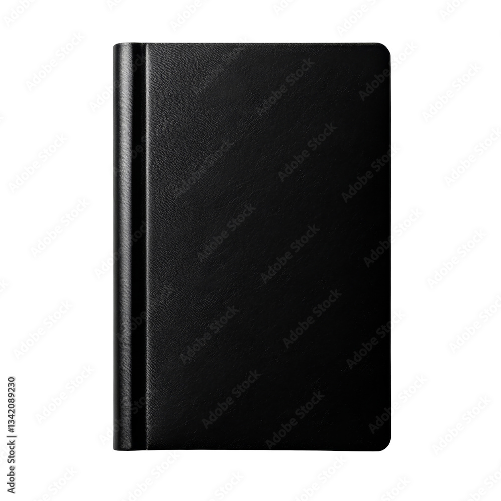 Poster book with plain black cover and smooth texture for simple and minimalist design use