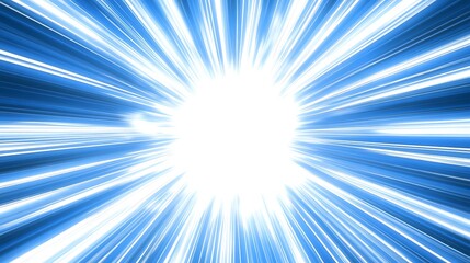 Obraz premium Bright blue light radiating outwards from a central white source