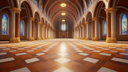 Obraz premium Grand Cathedral Hall: Architectural Marvel