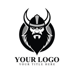 Viking logo vector graphic abstract template