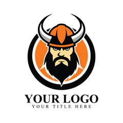 Fototapeta premium Viking logo vector graphic abstract template