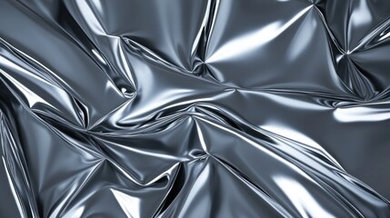 Obraz premium Abstract Metallic Drapery: A Study in Silver