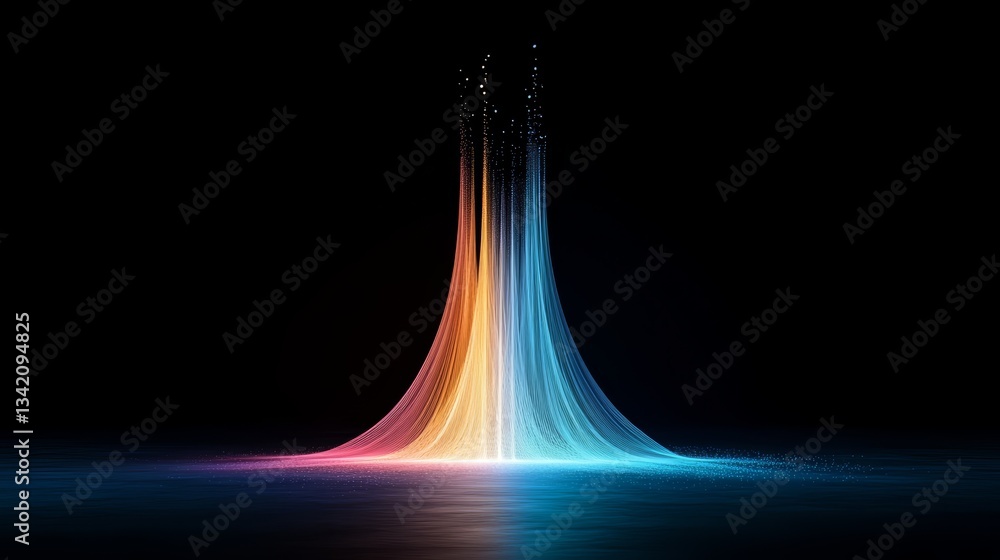 Aufkleber colorful, multi-colored, and long, thin object is displayed on a black background. the object appear