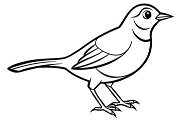 lark bird line art silhouette vector illustration