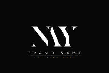 NAY abstract letter logo design. This logo is designed by three abstract letters