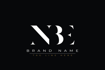 NBE abstract letter logo design. This logo is designed by three abstract letters