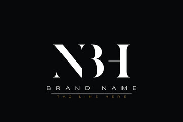 NBH abstract letter logo design. This logo is designed by three abstract letters