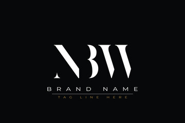 Obraz premium NBW abstract letter logo design. This logo is designed by three abstract letters
